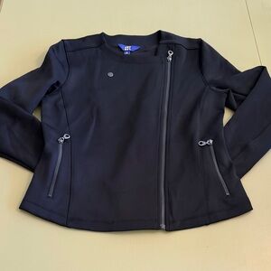 Joy Lab Black Scuba Full Zip-Up Athletic Stretch Jacket